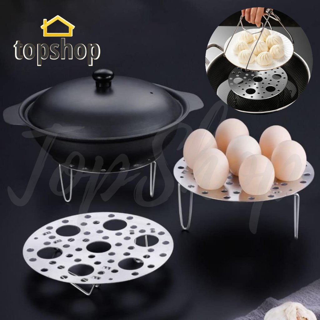 TOPSHOP 1pc Universal Kitchen Stainless Steel Thickened Steam Rack High ...
