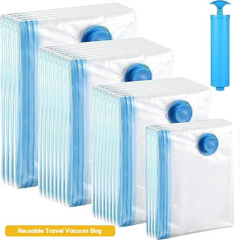 Vacuum Sealer Bag Travel Vacuum Bags Resealable Travel Storage Resealable Compressed Bag ...
