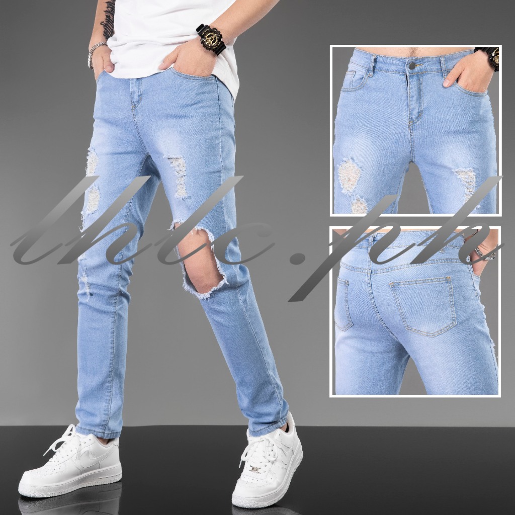 Tattered Jeans For Unisex Skinny stretchable Maong Pants | Shopee ...