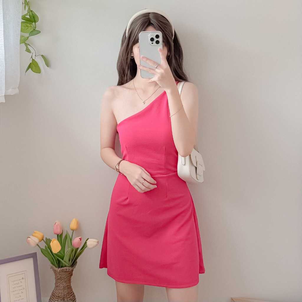 StylelalandLyra Venus DressCrisscross Tie Sexy Back One Side Women OOTD  Summer Asymmetric Dress | Shopee Philippines