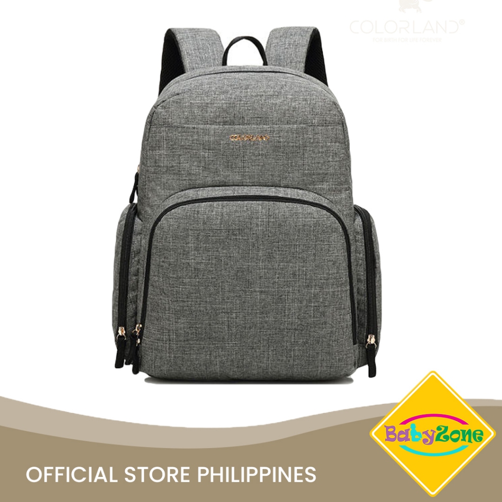 Colorland Kate Baby Changing Backpack (BP155-B/Gray) | Shopee Philippines