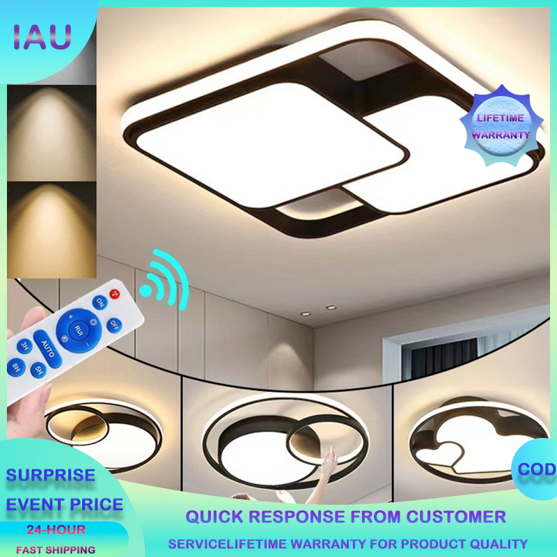 LED ceiling light with remote control dimming for 3color Nordic style ...
