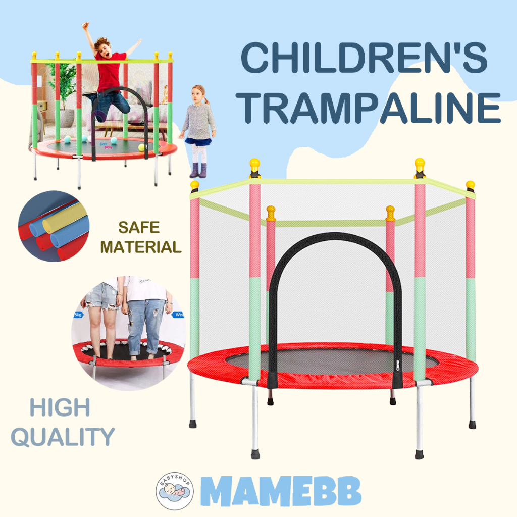 children indoor Kids Jumping Trampolines children's trampoline with fence  kids trampoline/jumping