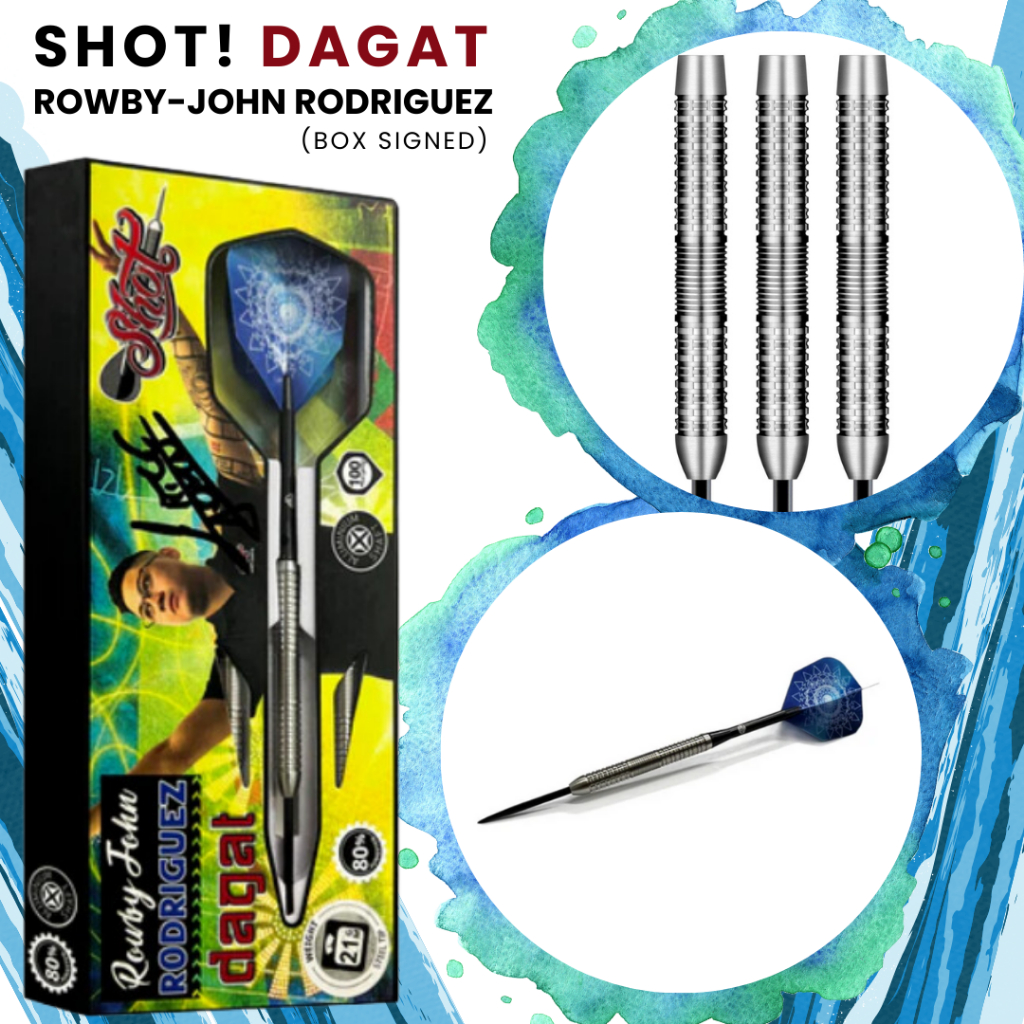 SHOT! DAGAT ROWBY-JOHN RODRIGUEZ (BOX SIGNED) darts 21g |23g | Shopee ...