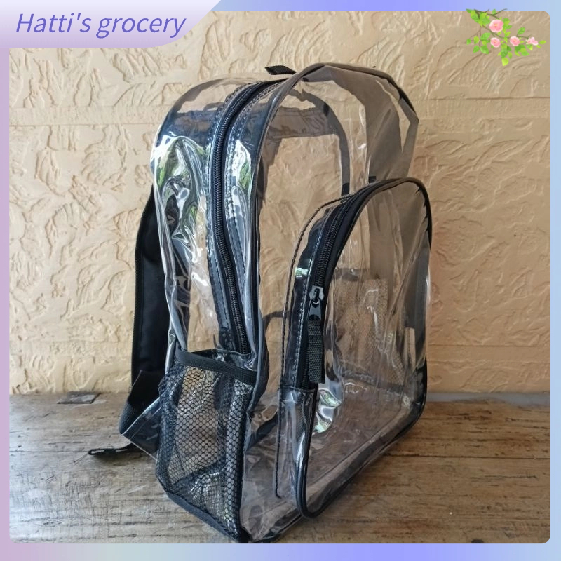 Clear Transparent Heavy Duty Back Bag Multi Purpose Book Bag Easy To Carry Shopee Philippines