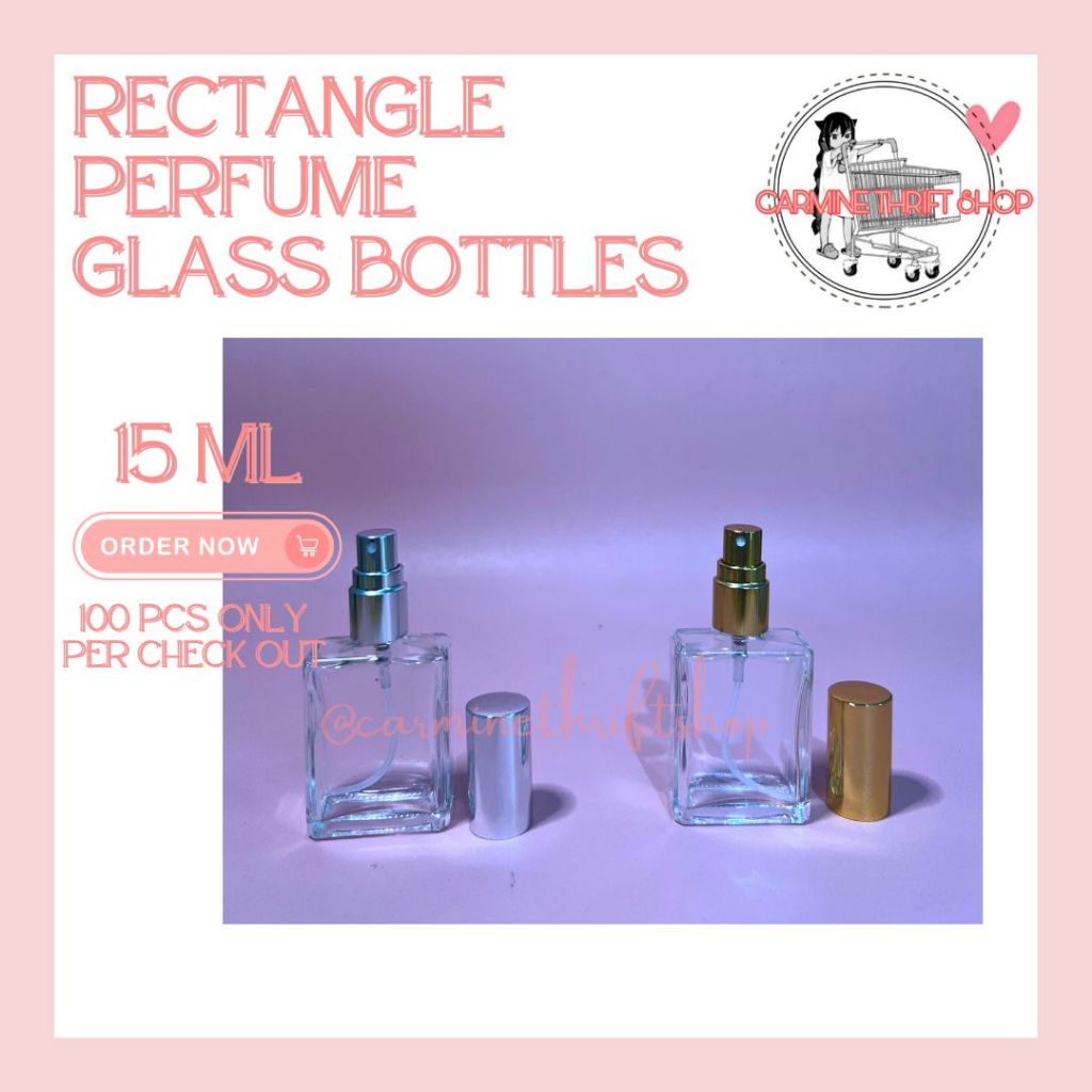 15ML LONG CAP SQUARE GLASS SPRAY BOTTLES HIGH QUALITY ELEGANT PERFUME BOTTLE