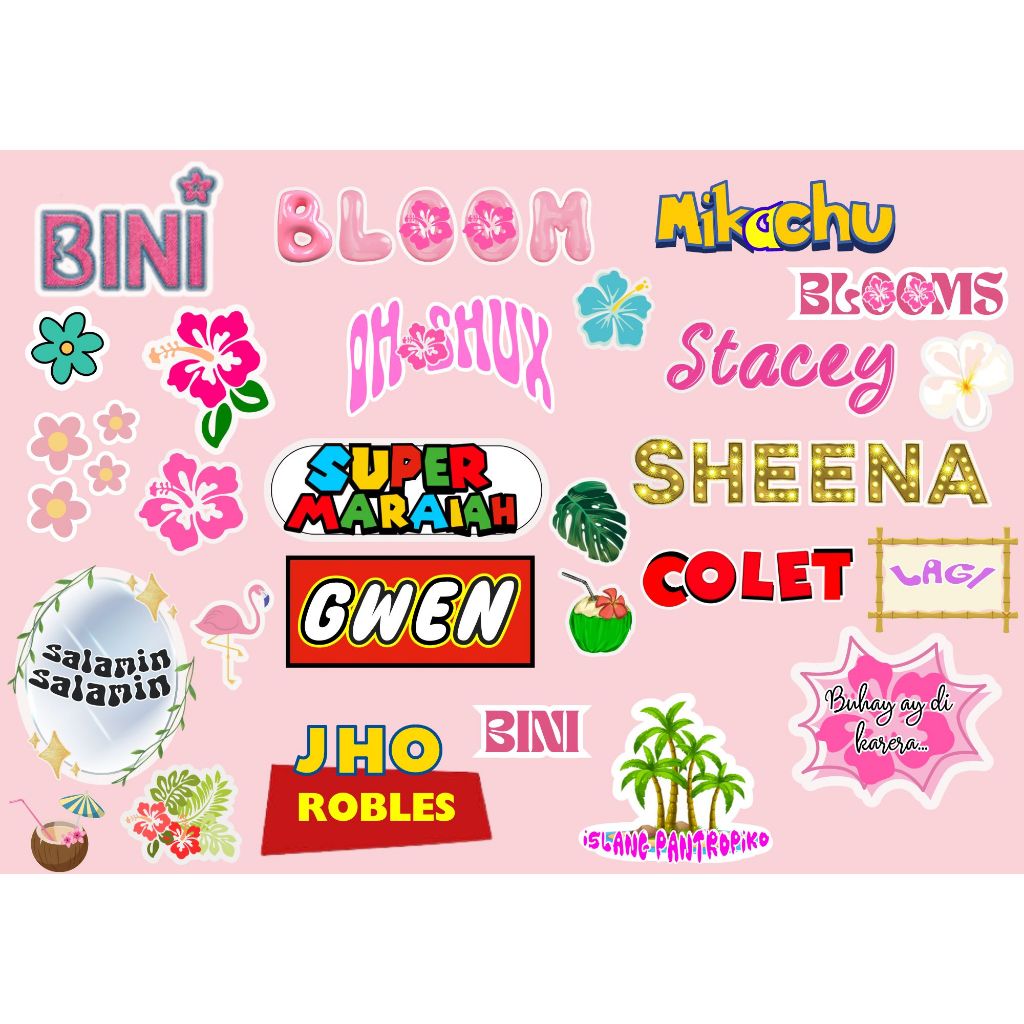 BINI Sticker For Blooms (Not Waterproof) | Shopee Philippines