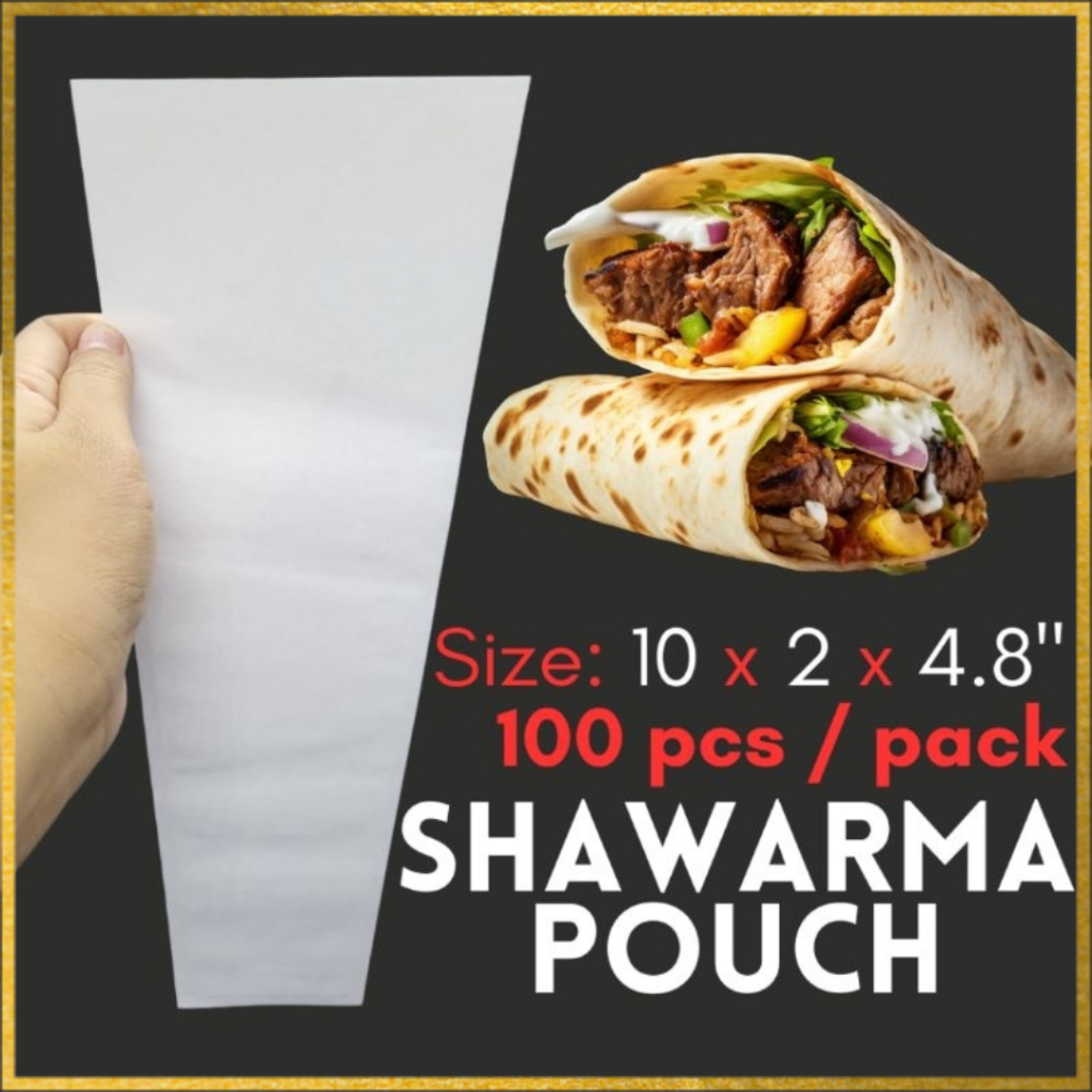 Shawarma Pouch Paper Plain 100pcs | Shopee Philippines