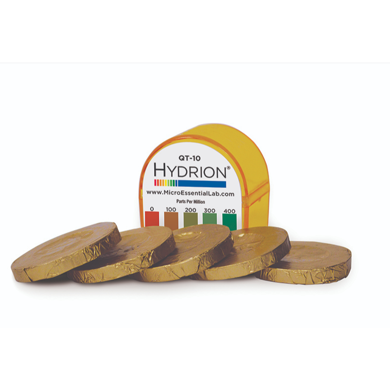 Hydrion 0400 ppm Quat Test Strips Paper with Dispenser Quat Check QT