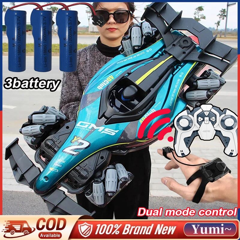Remote control car four-wheel drive remote control stunt car gesture ...