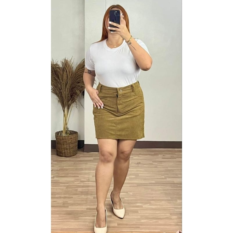 ONHAND PLUS SIZE XL 2XL SELINA CORDUROY MINI SKIRT BY MUNDA CLOTHING Shopee Philippines