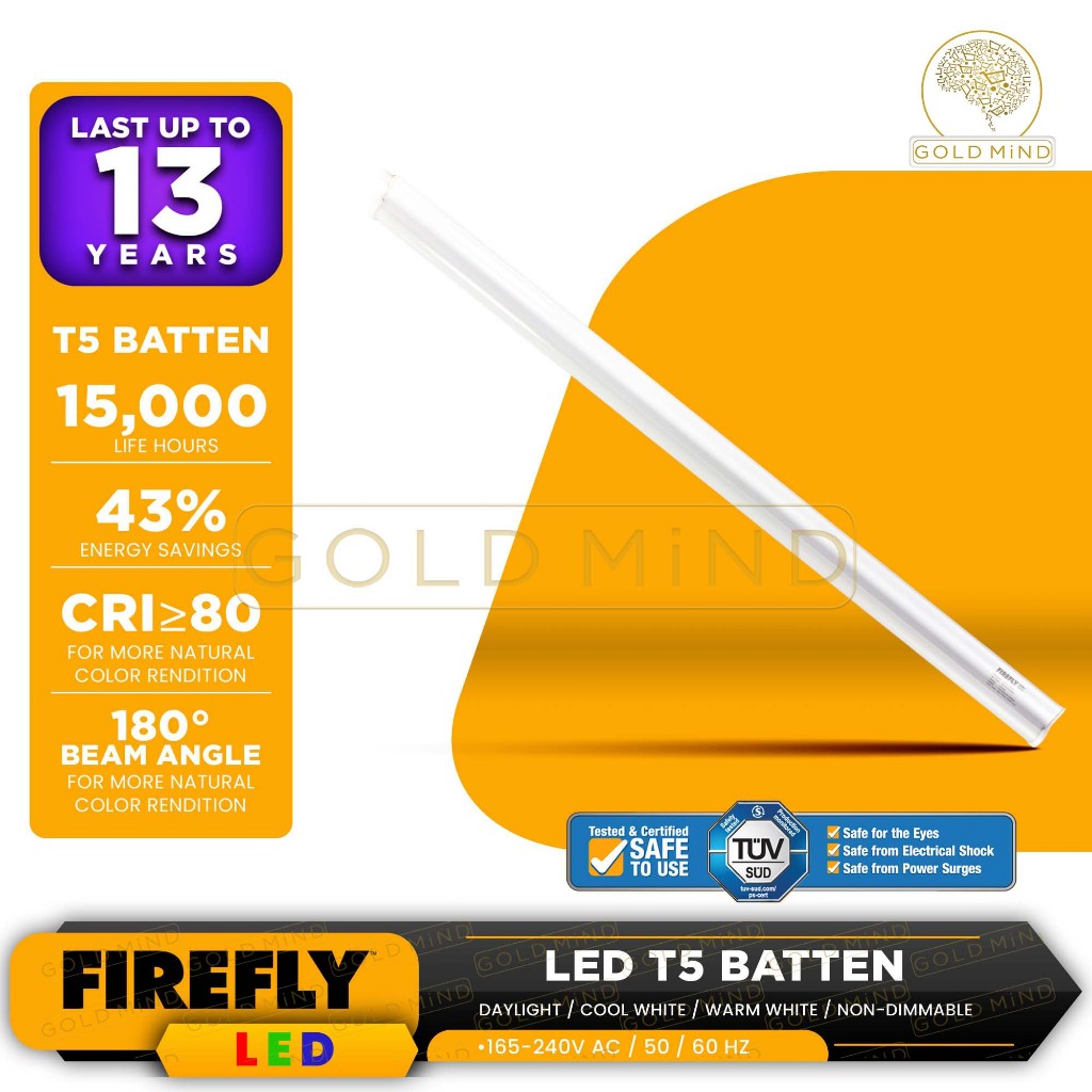 Firefly LED T5 Tube Batten with Low Power Consumption (Daylight, Cool ...