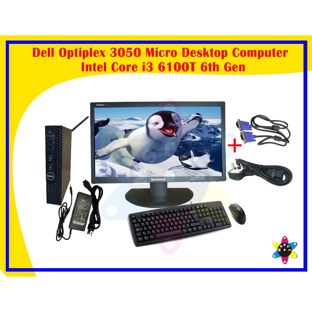 Desktop Computer Set Dell Optiplex 3050 mini Desktop Intel Core i3 ...