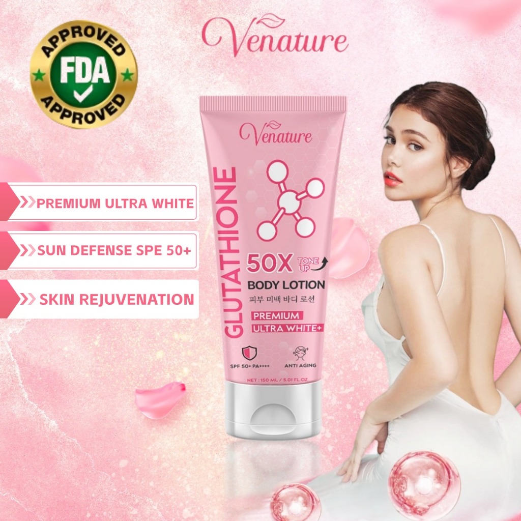 Venature Glutathione Body Lotion 50X Tone Up, Whitening Lotion Ultra ...