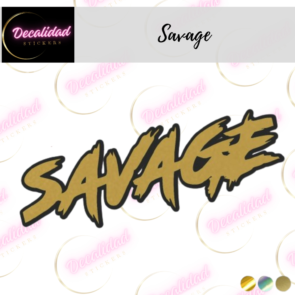 Savage, Die Cut Sticker, Machine Cut Waterproof | Shopee Philippines