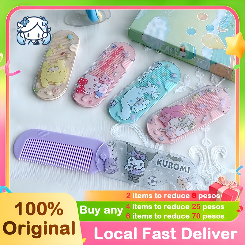 Sanrio Kuromi Cartoon Folding Hairbrush Comb Cinnamoroll My Melody ...