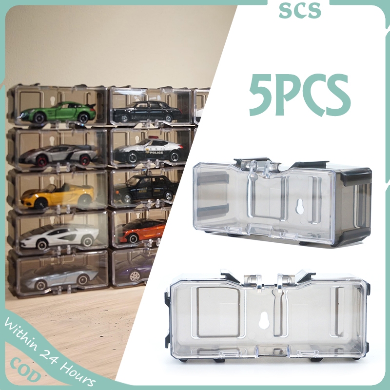 5pcs Toys Organizer Storage Case 1/64 Scale Toy Display Case for Mini ...