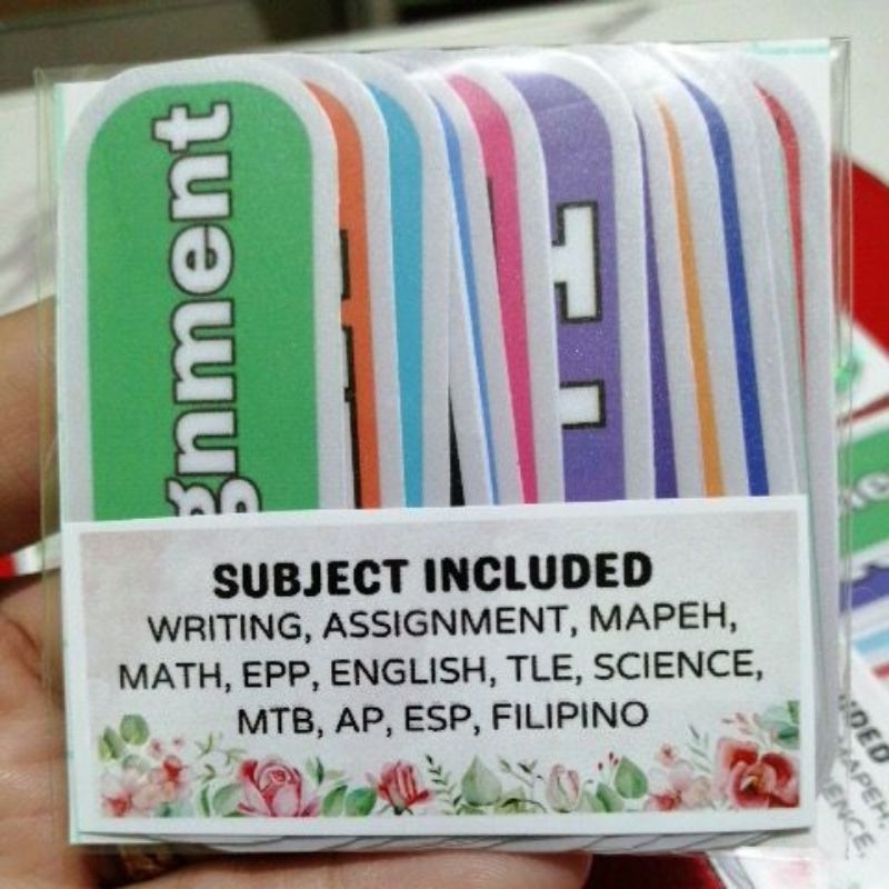 NOTEBOOK SUBJECT STICKER 12PCS(WATER PROOF) | Shopee Philippines