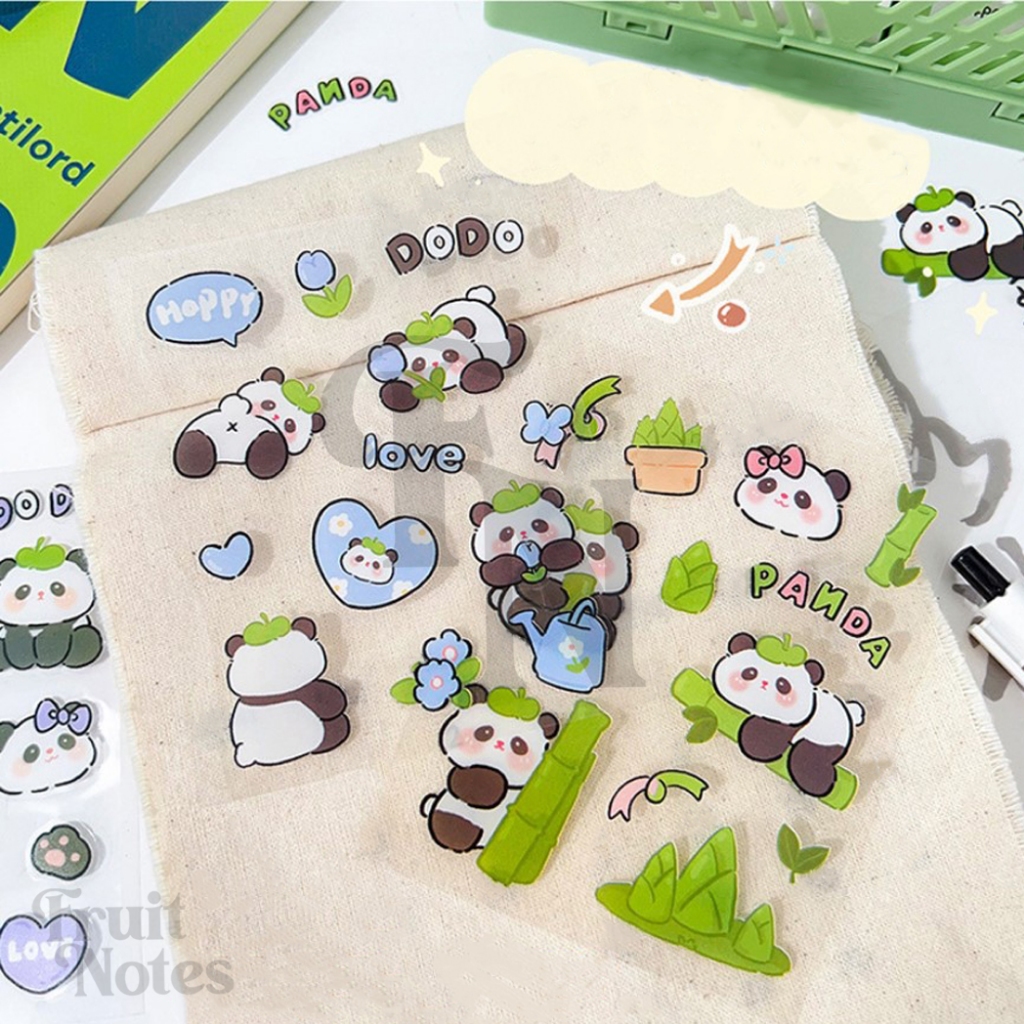 ST164 Panda Theme PET Sticker Pad (1 pc) | Shopee Philippines