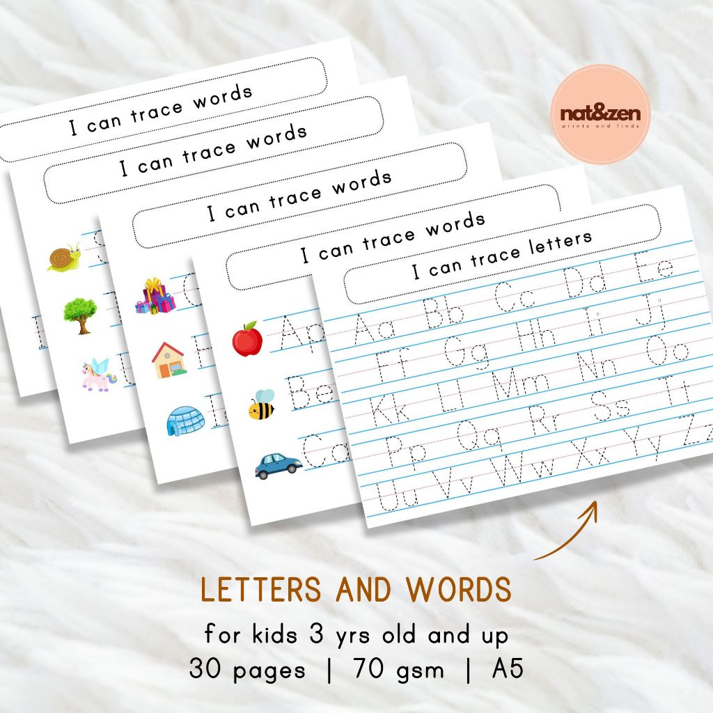 Customized Letter Tracing Pad | 30 - 40 pages | Shopee Philippines