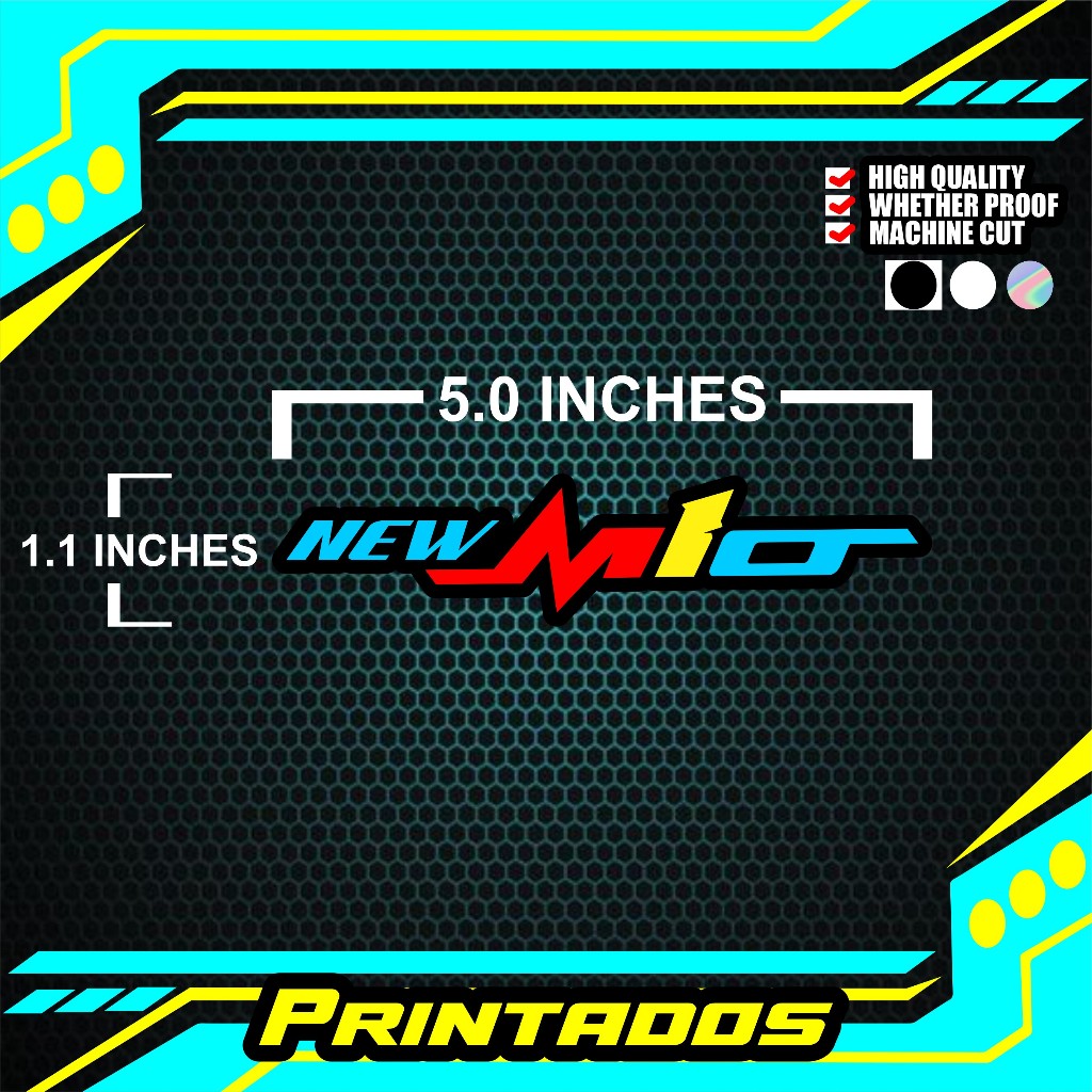 ORIGINAL THAI NEW MIO printed decal waterproof for car , motorcycle and ...