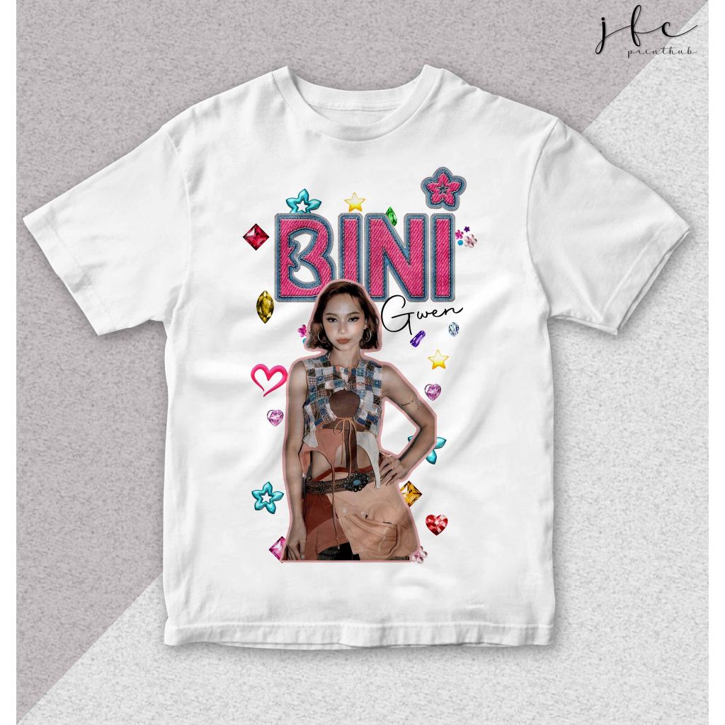 BINI GWEN (A3) T-SHIRT P-POP NEWEST GIRL GROUP UNISEX COTTON JFC ...