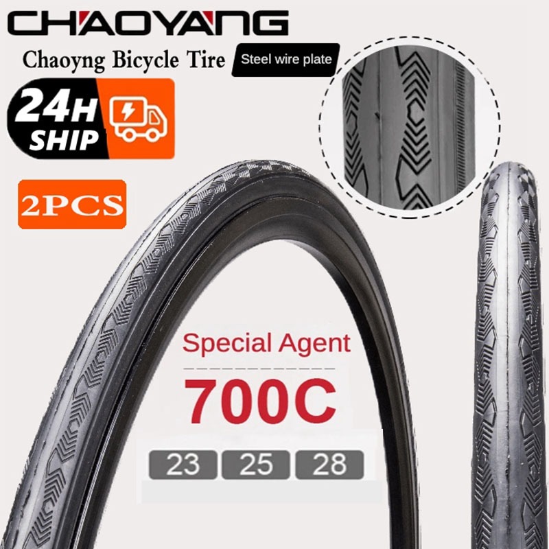 2 Camere D'Aria CHAOYANG Per Bicicletta 700x23/28C – Valvola Presta 60mm, Protezione Anti-foratura