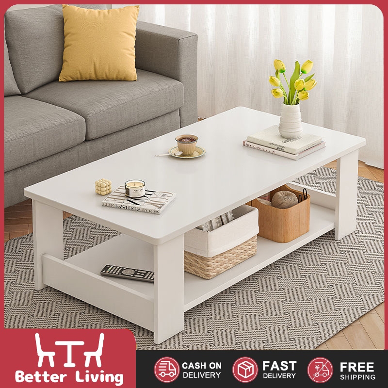 100 * 42cm new double layered coffee table minimalist furniture tea ...