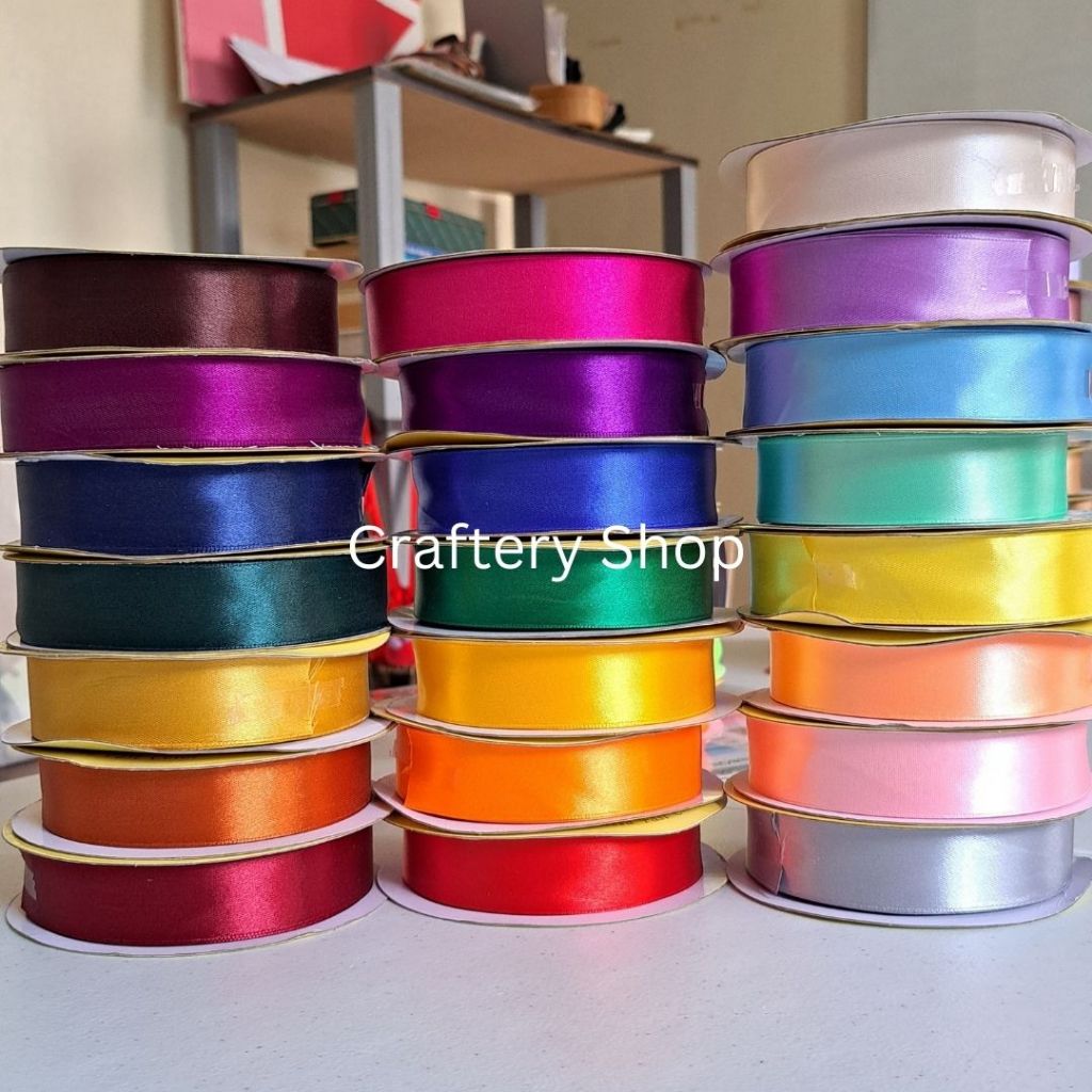 PER ROLL Arrow Satin Ribbons 50 YARDS PART 3 | Shopee Philippines