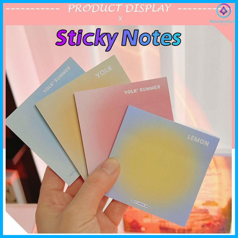 NVE Summer Halo Post-it Sticker Simple Gradient Stick-able Memos Hand ...