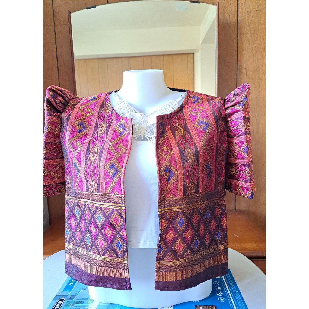 QUALITY Batik Filipiniana m-xl / Davao Bolero Butterfly sleeve Ethnic ...