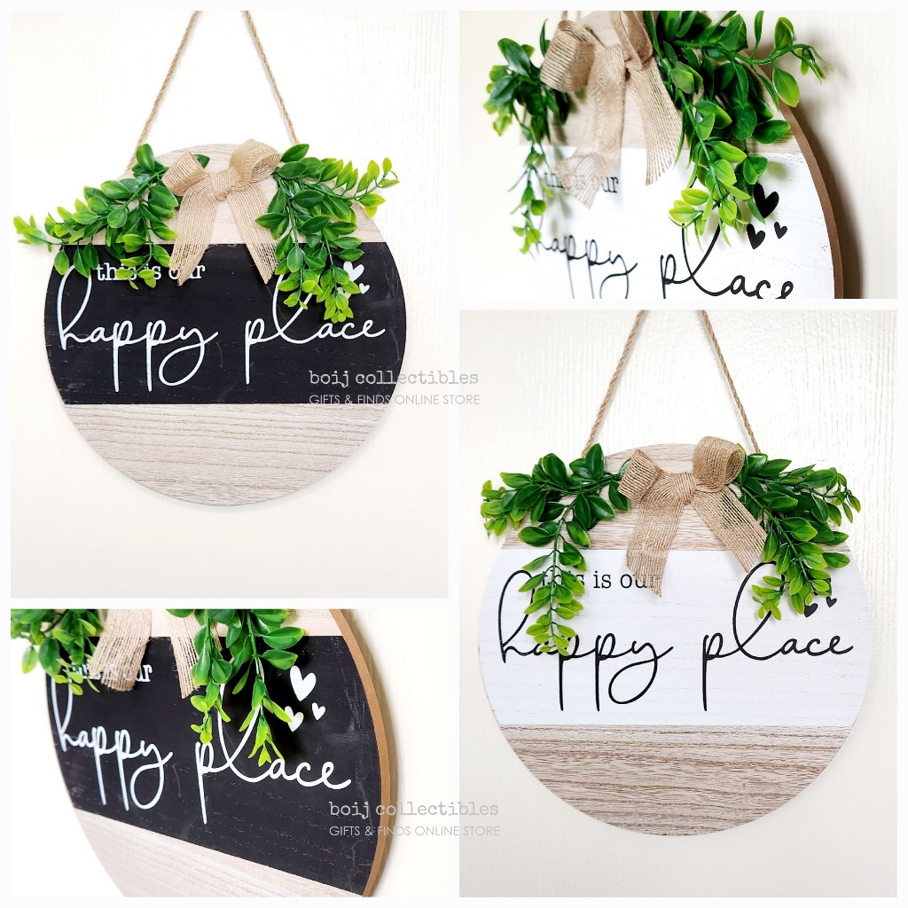 HOME SWEET HOME CT6004 Wooden Round Wall Hang Decor Diameter 11.8