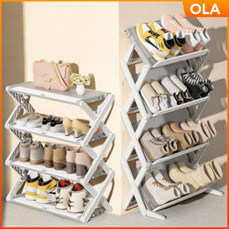OLA Foldable Shoes Rack Stainless steel Shoes Organizer Storage Stand ...