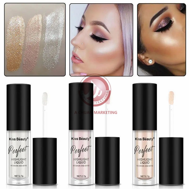 3 Colors Sparkling Long Lasting Highlighter for Face Body Liquid ...