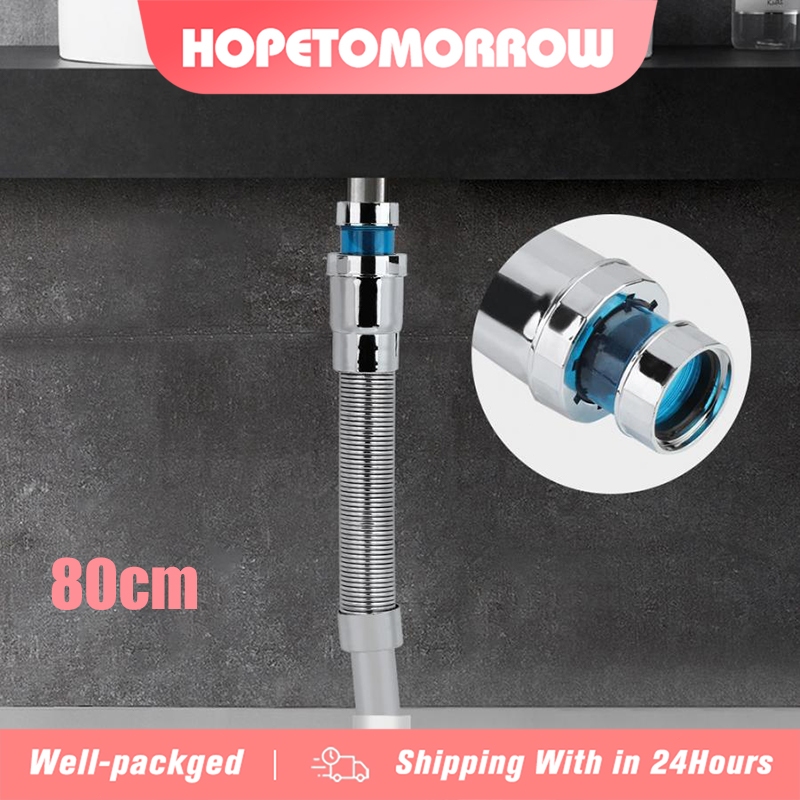 Universal Wash Basin Sink Drain Pipe 80cm Flexible and Expandable Drain ...