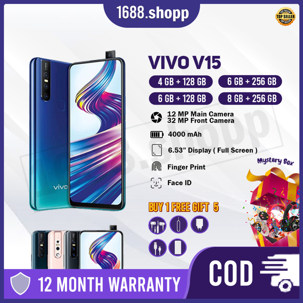 VIVO V15 RAM 8+256 GB 6.53-Inch Wide Screen Fullset 1 Year Guarantee ...