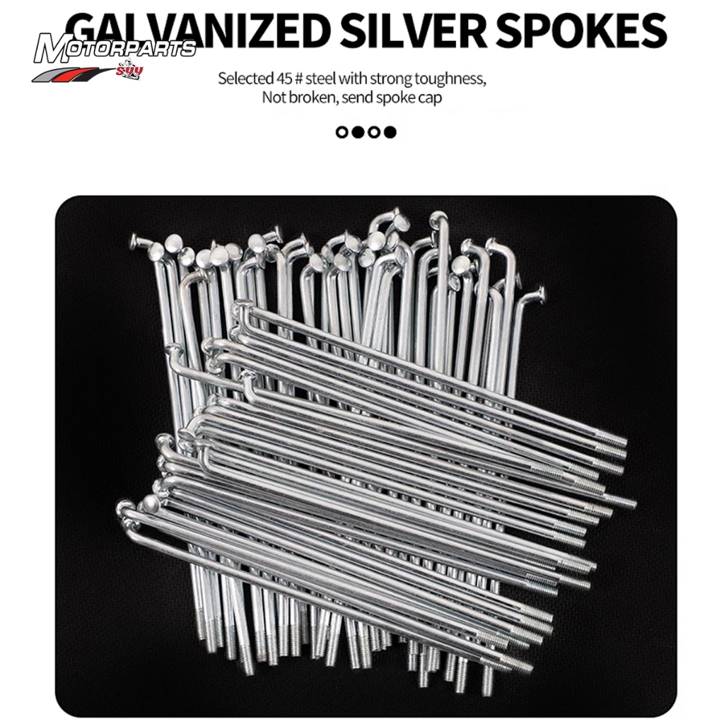 MBI Standard (RIOS) Motorcycle Spokes and Nips | Shopee Philippines