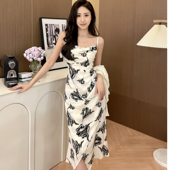 Midi dress for women korean summer floral dress plus size cocktail dress  for teens sexy beach dress | Shopee Philippines