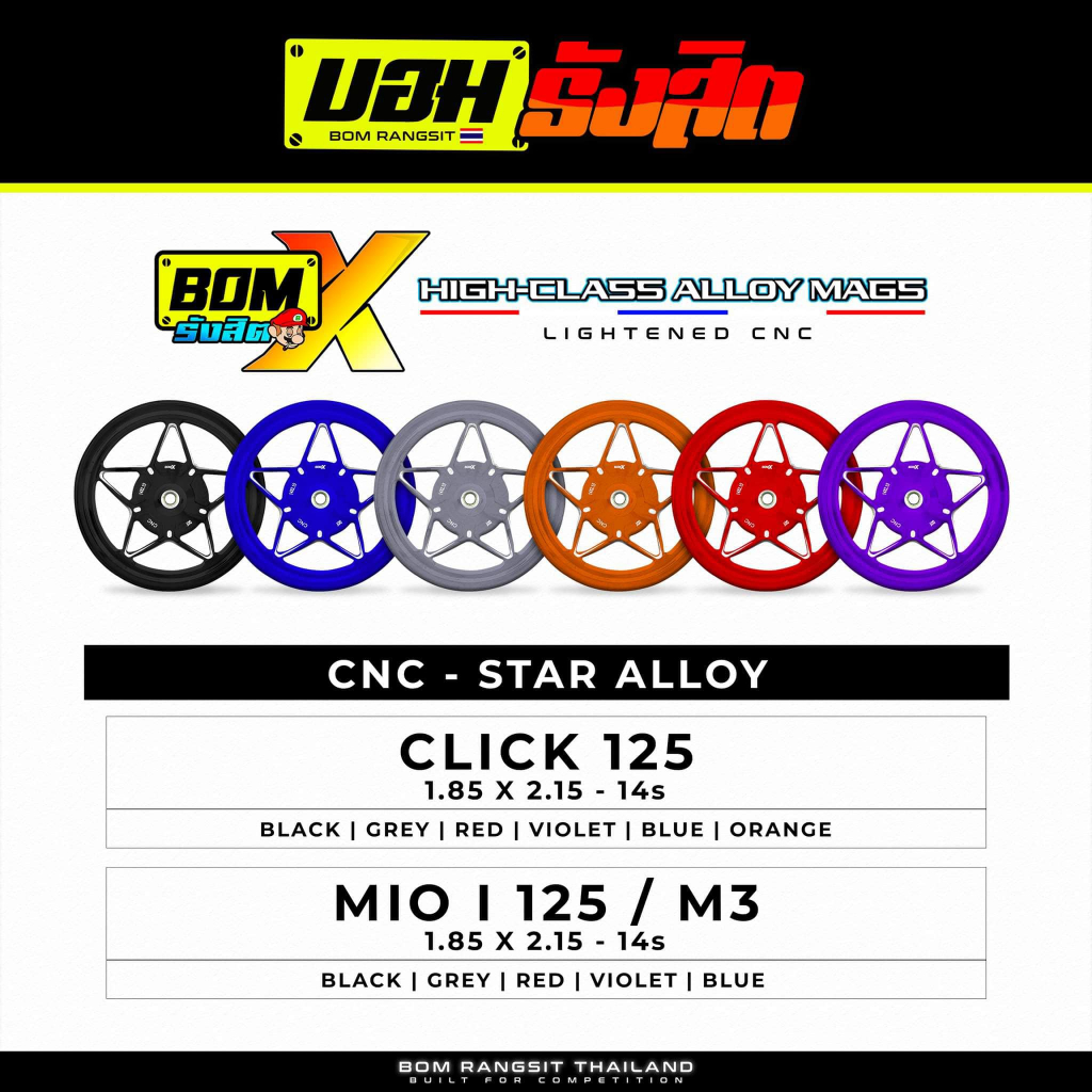 BOM RANGSIT STAR MAGS for CLICK / NMAX / MIO I 125 / AEROX / CNC HIGH ...