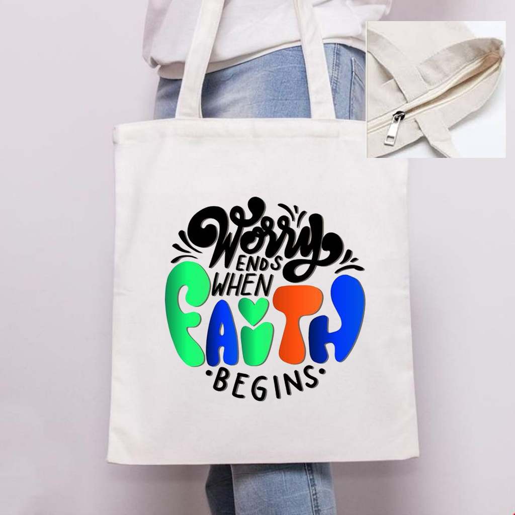 High Quality Affordable Tote Bag/Katsa/Canvas WITH ZIPPER Bible Verses ...