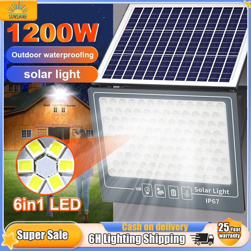 solar flood light 1000W outdoor waterproof IP67 solar lights LED ...