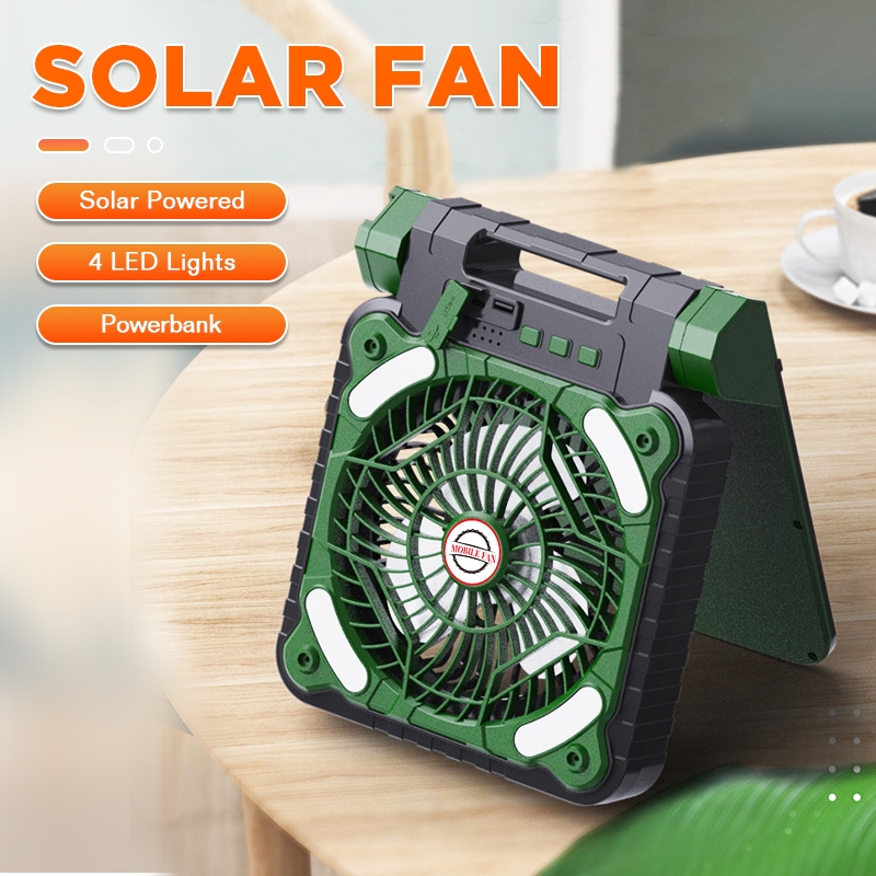 Camping fan solar powered best sale