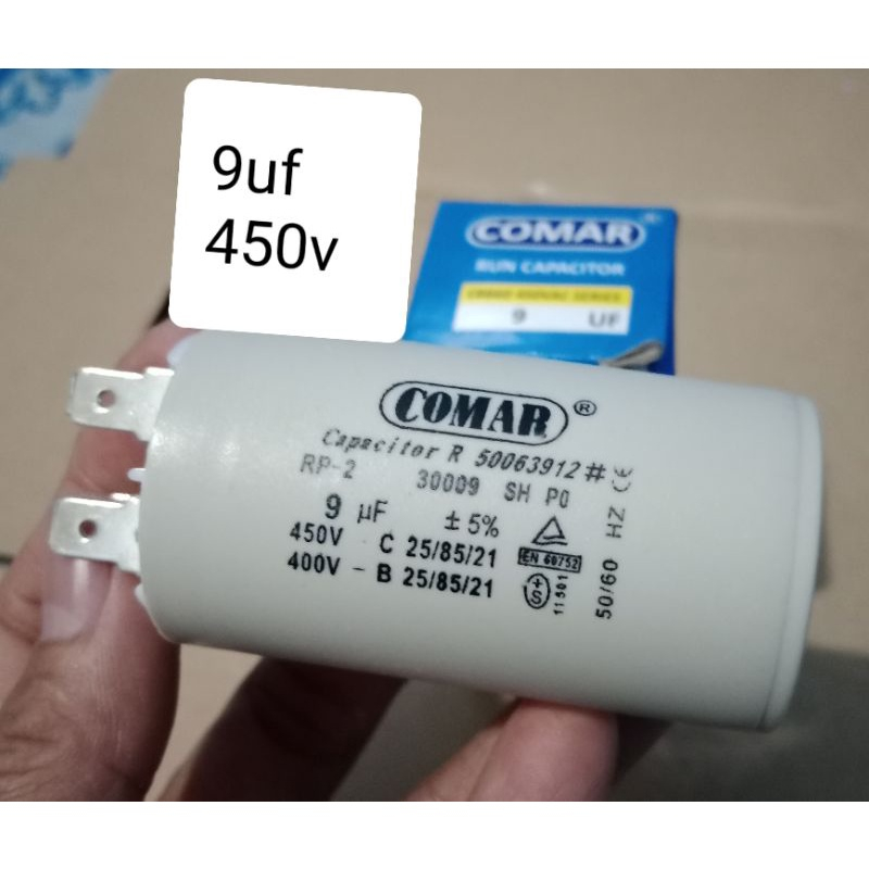 COMAR RUNNING CAPACITOR 3uf, 5uf, 6uf,, 9UF, 10uf, 11uf, 12uf 450V ...