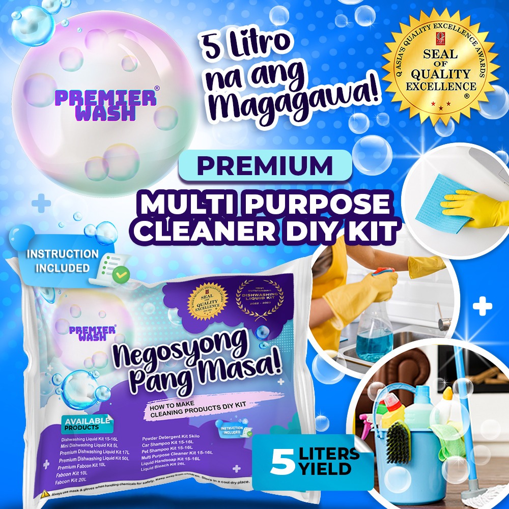 MINI MULTI PURPOSE CLEANER DIY KIT LITERS YIELD - PREMIER WASH | Shopee ...