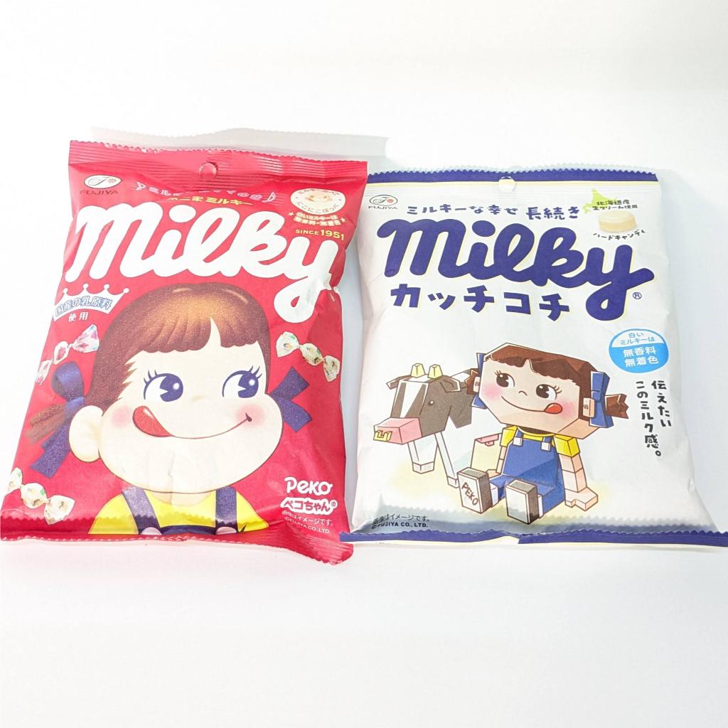 Fujiya Milky Series Hard Milk Candy 80g & Milk Soft Candy 100g Hokkaido ...