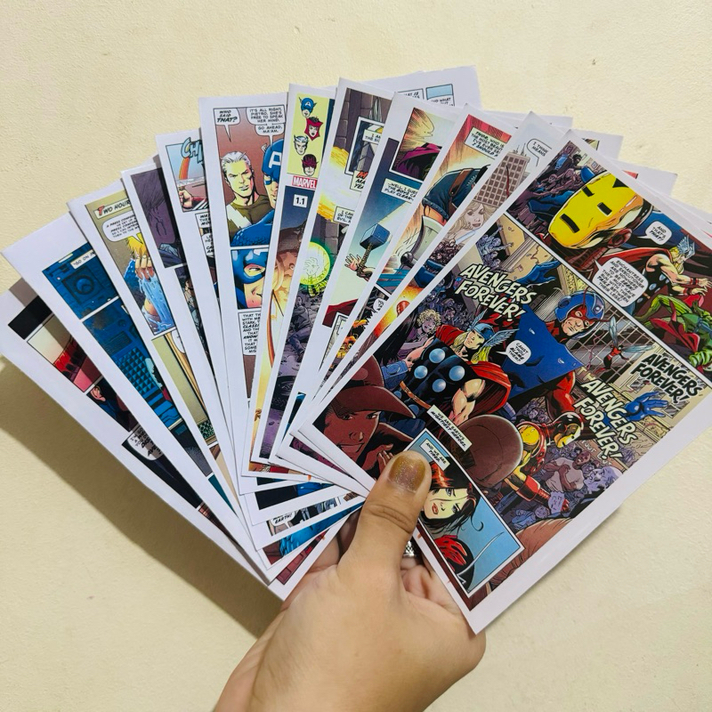 30 PCS COMIC WALL STICKER PANELS A6 4x6 in | MARVEL/DC, SPIDERMAN ...