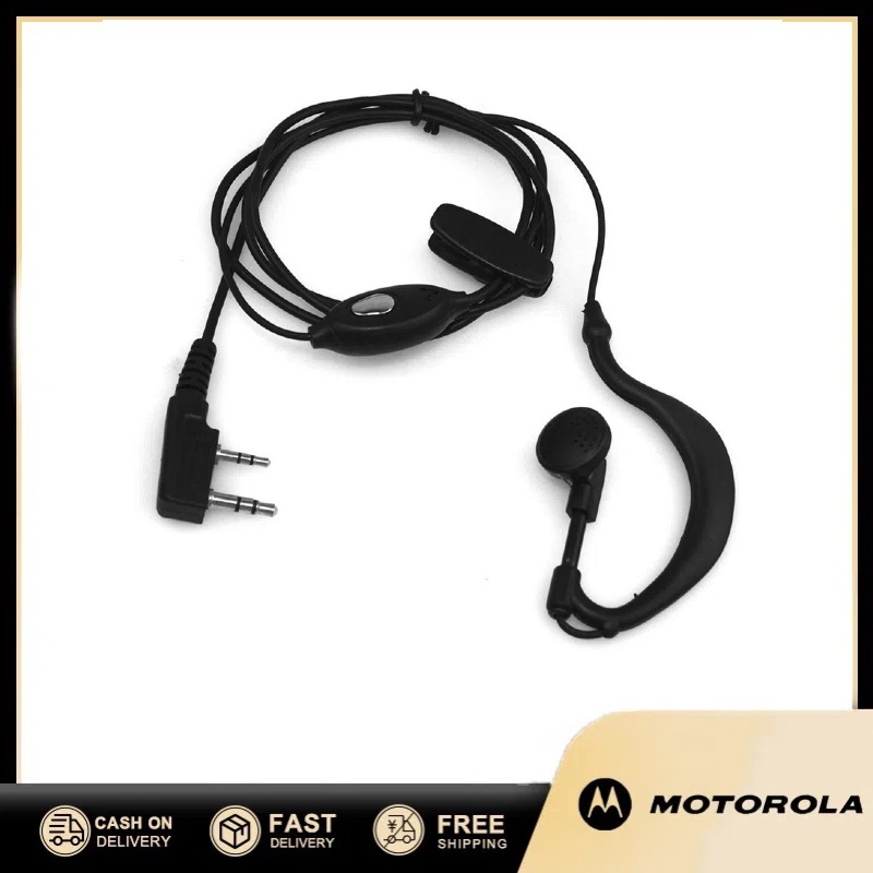 K Head 2 Pin Headset Earpiece Headphone For Kenwood Baofeng Walkie ...