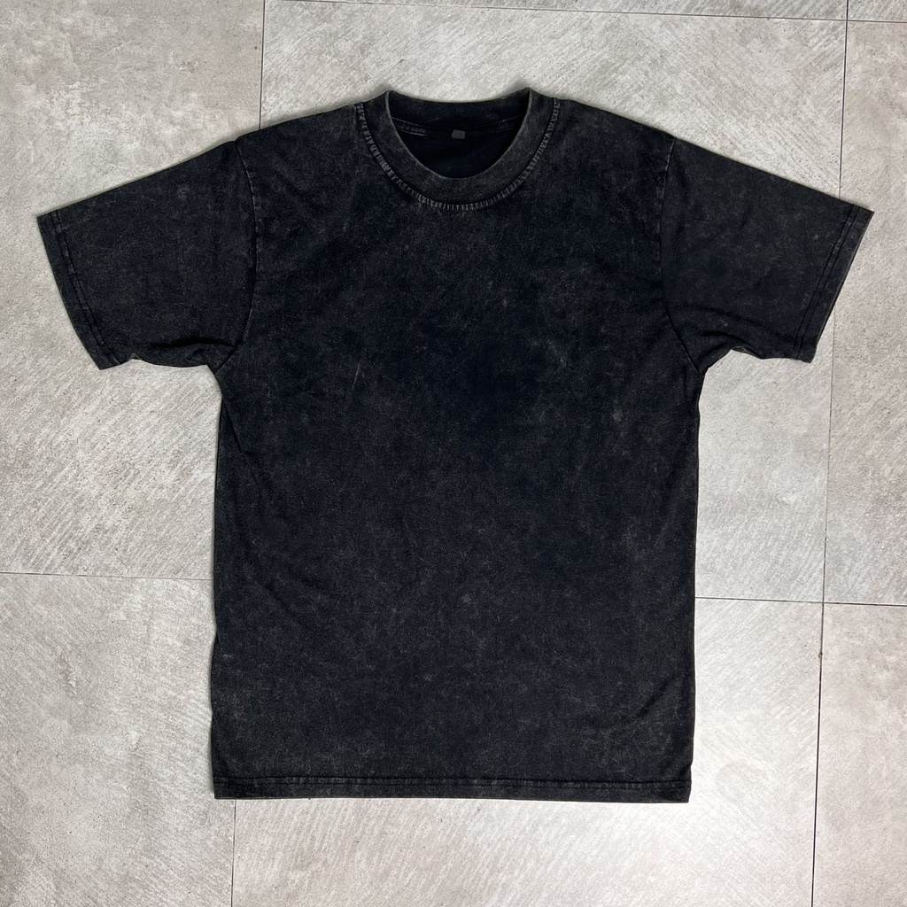 MSTR CO. - PLAIN ACID WASH Men T-Shirt (Black) | Shopee Philippines