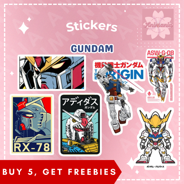 Anime Stickers / Gundam Gunpla Sticker Collection / Laminated Vinyl ...