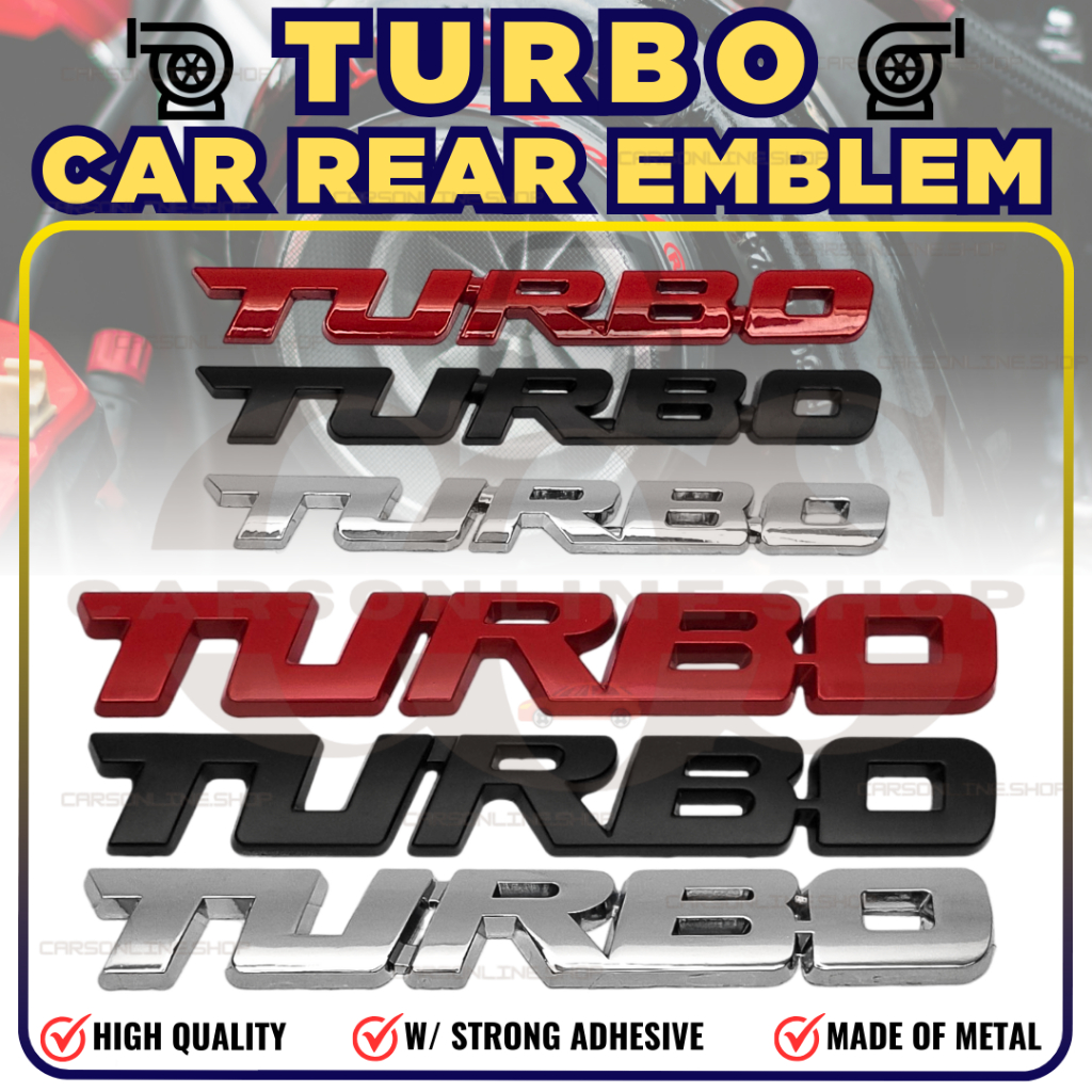 COS 1pcs Turbo Car Emblem Sticker Badge (Good Quality) | Shopee Philippines